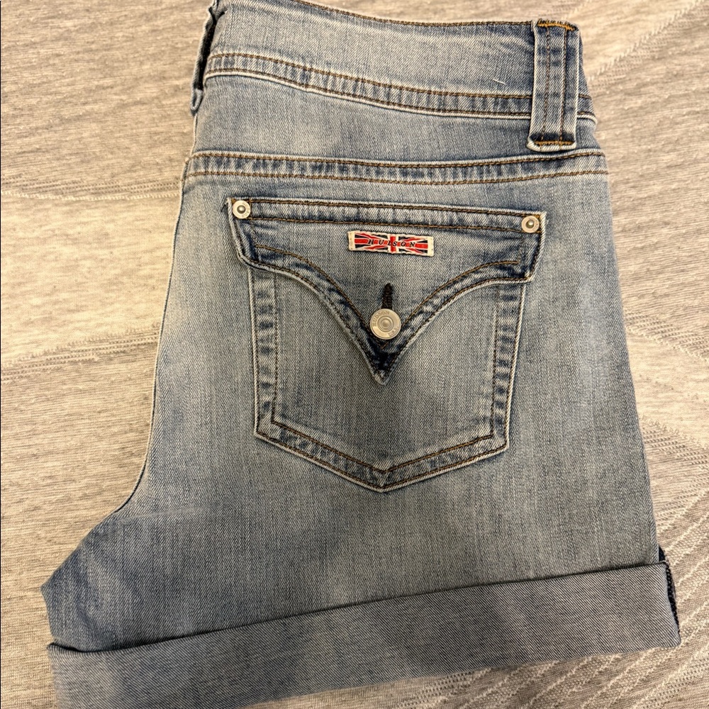 NWT HUDSON Ruby Mid-Thigh Denim Shorts sz 31. Color #TOMB